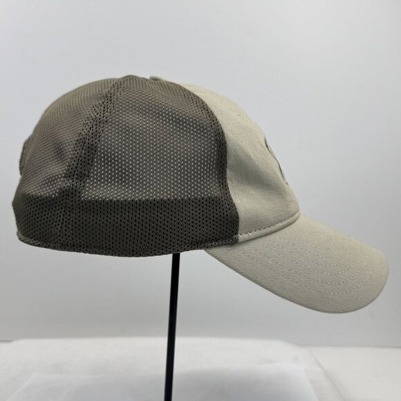 Under Armour Adjustable Tan Mesh Trucker Hat Embroidered Free Fit Snapback Cap - Picture 4 of 9